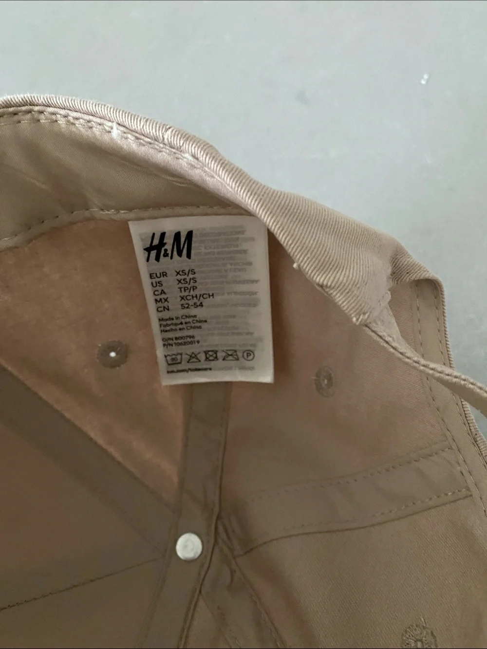 Beige Taupe Nude Baseball Cap Women’s XS/S Zara Mango H&M